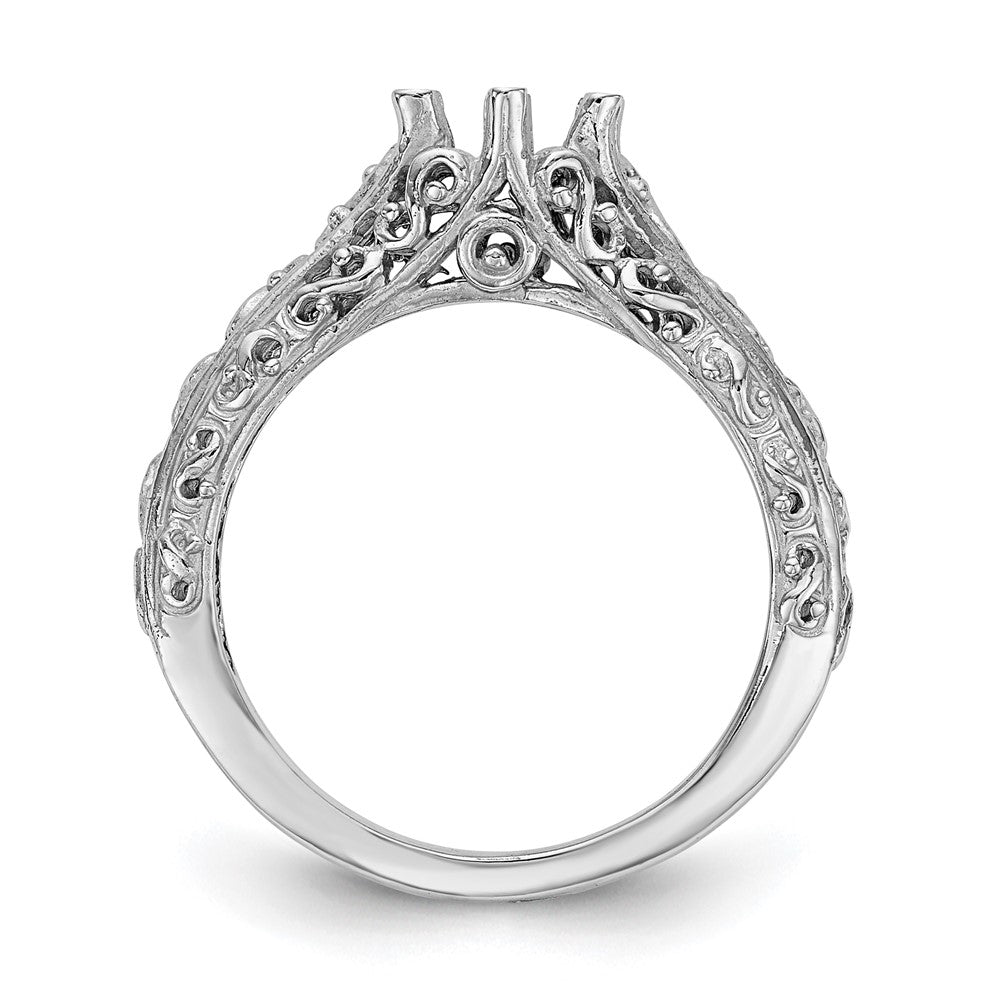 Buy 14K White Gold Vintage Engagement Ring with 5/8 Carat Solitaire - Stylish Value