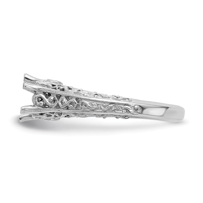 Buy 14K White Gold Vintage Engagement Ring with 5/8 Carat Solitaire - Stylish Value-3