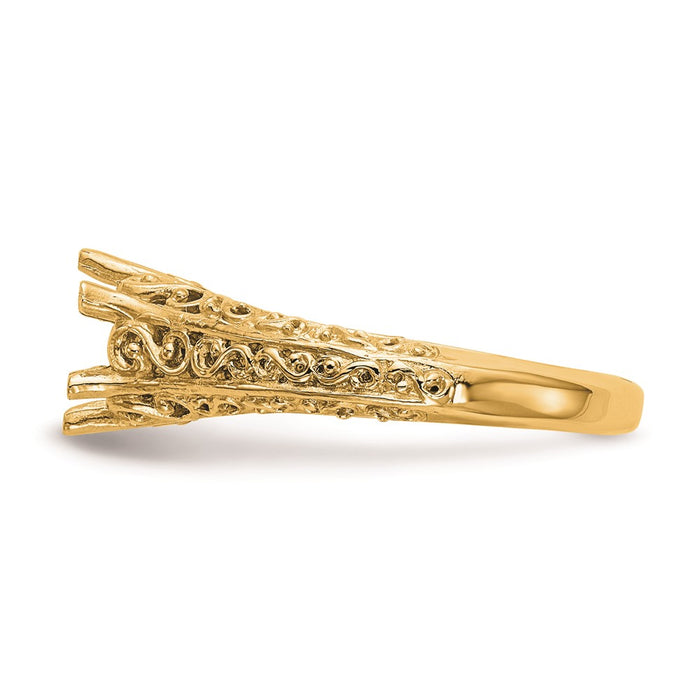 Buy Stylish 14K Yellow Gold Vintage Engagement Ring Mounting - 1.25 Carat-3