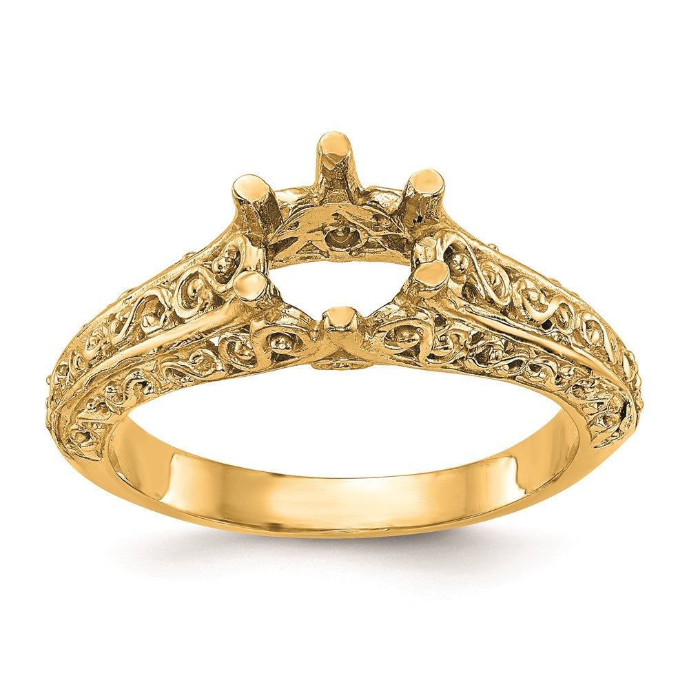 Buy Stylish 14K Yellow Gold Vintage Engagement Ring Mounting - 1.25 Carat