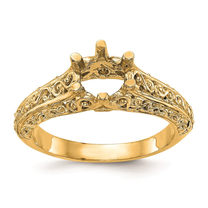 Buy Stylish 14K Yellow Gold Vintage Engagement Ring Mounting - 1.25 Carat-7