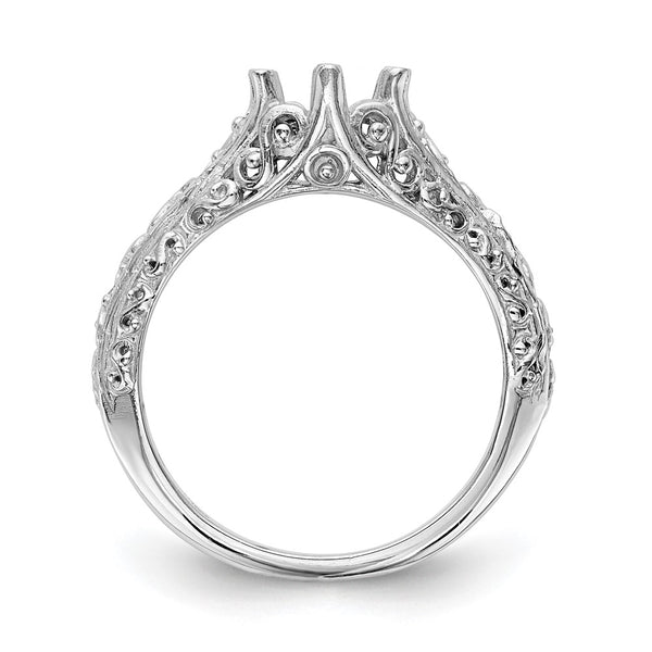 14K White Gold Vintage Solitaire Engagement Ring - 1 Carat
