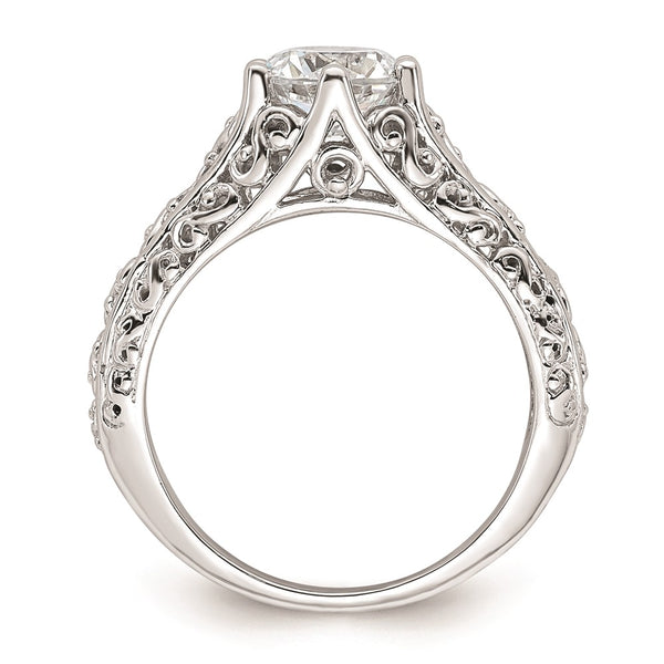 14K White Gold Vintage Engagement Ring - 1.25 Carat