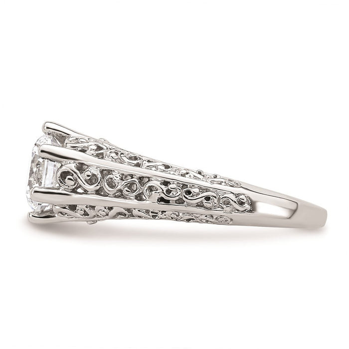 Buy Exclusive 14K White Gold Vintage Engagement Ring - 1.25 Carat Value-3