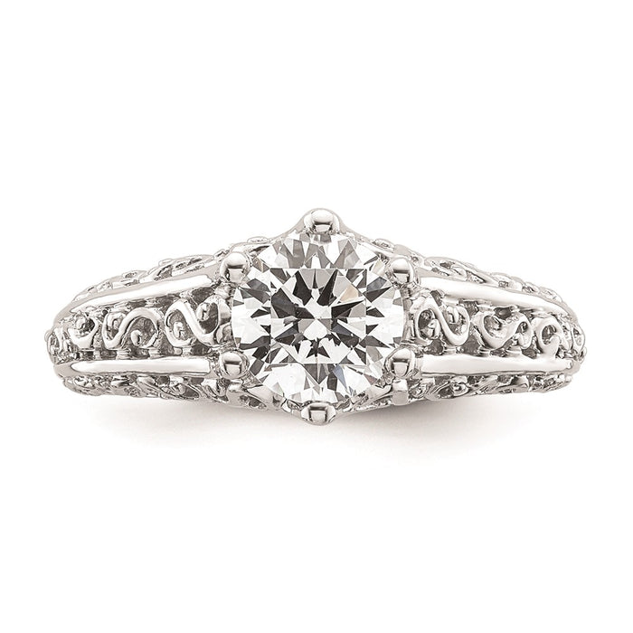 Buy Exclusive 14K White Gold Vintage Engagement Ring - 1.25 Carat Value-4