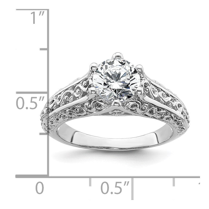 Buy Exclusive 14K White Gold Vintage Engagement Ring - 1.25 Carat Value-7