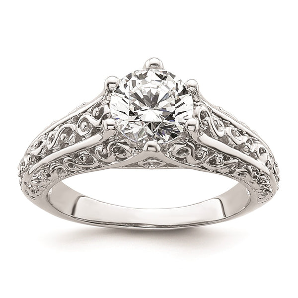 14K White Gold Vintage Engagement Ring - 1.25 Carat