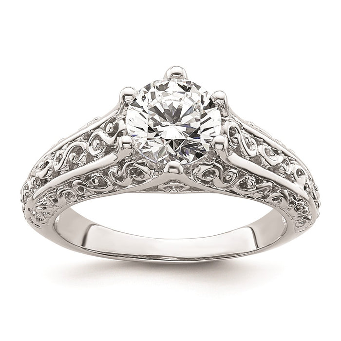 Buy Exclusive 14K White Gold Vintage Engagement Ring - 1.25 Carat Value-1