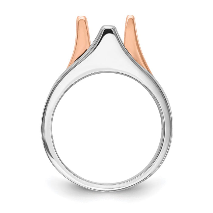 Exclusive 14K Two-Tone 1 Carat Engagement Ring Setting - Stylish & Affordable!-2