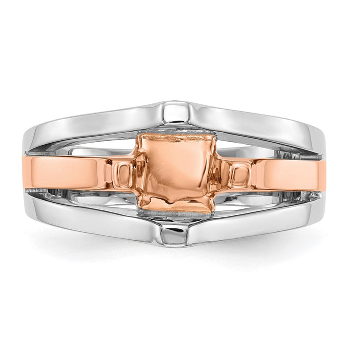 Exclusive 14K Two-Tone 1 Carat Engagement Ring Setting - Stylish & Affordable!-4