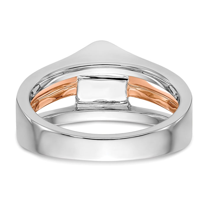 Exclusive 14K Two-Tone 1 Carat Engagement Ring Setting - Stylish & Affordable!-5