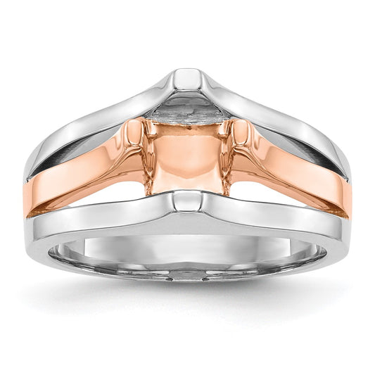 Exclusive 14K Two-Tone 1 Carat Engagement Ring Setting - Stylish & Affordable!