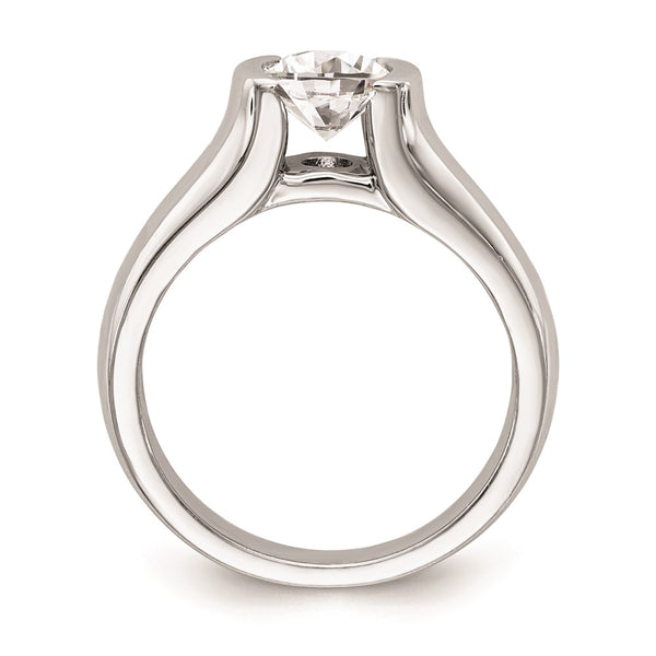 Buy Stylish 14K White Gold 3/4 Carat Half-Bezel Engagement Ring Setting