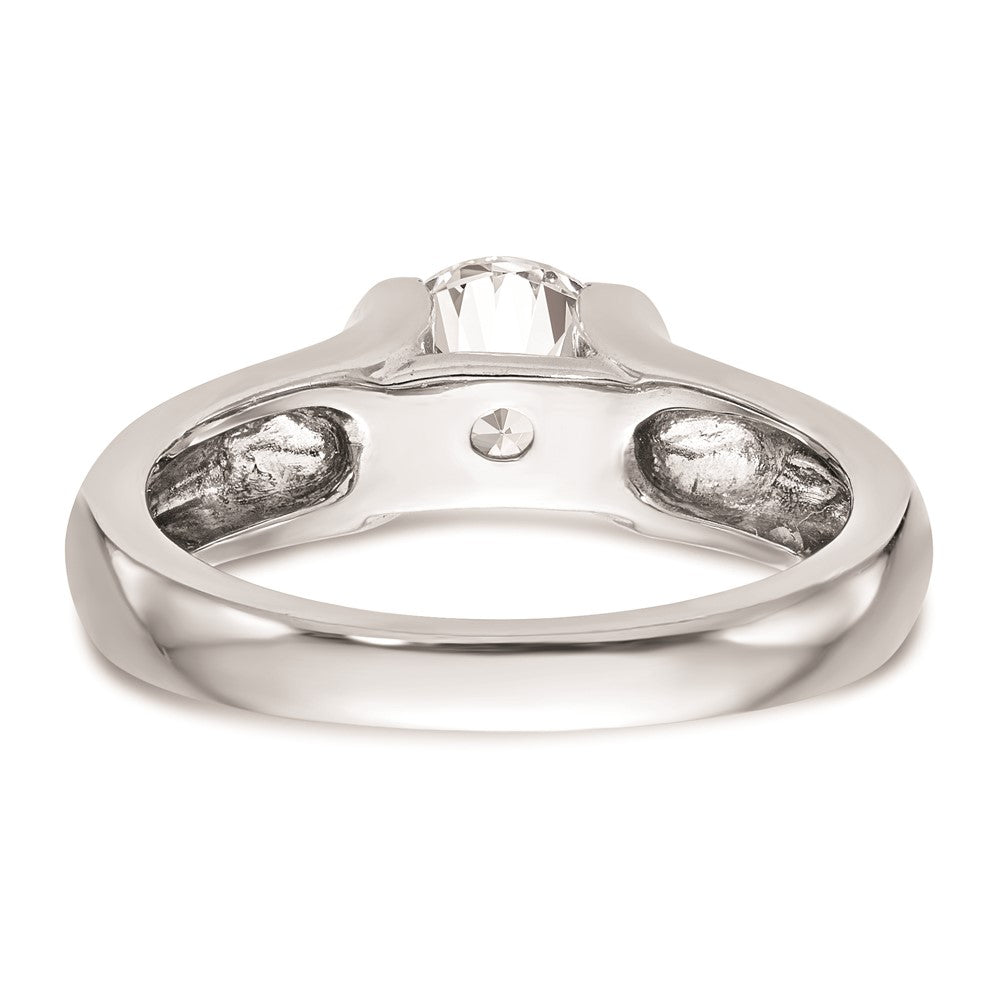 Buy Exclusive 14K White Gold 1 Carat Half-Bezel Engagement Ring - Luxury Value