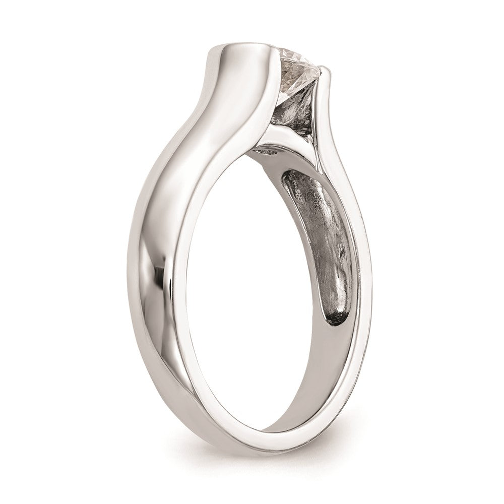 Buy Exclusive 14K White Gold 1 Carat Half-Bezel Engagement Ring - Luxury Value