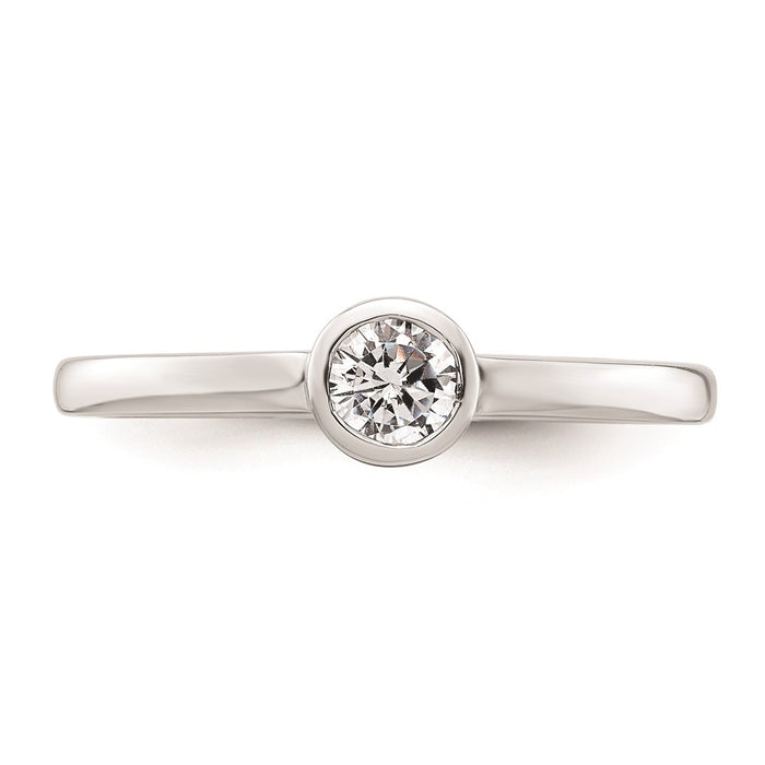 Buy Stylish 14K White Gold 1/4 Carat Solitaire Engagement Ring Mounting 4.10mm-4
