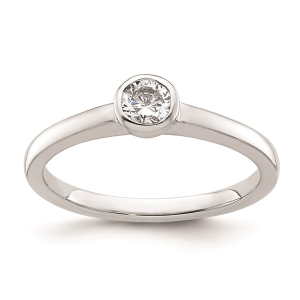 Buy Stylish 14K White Gold 1/4 Carat Solitaire Engagement Ring Mounting 4.10mm