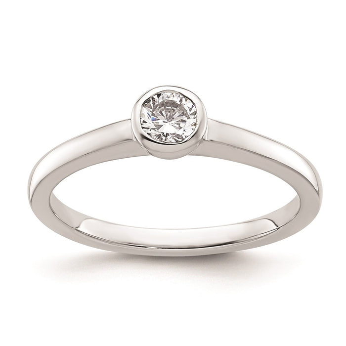 Buy Stylish 14K White Gold 1/4 Carat Solitaire Engagement Ring Mounting 4.10mm-1