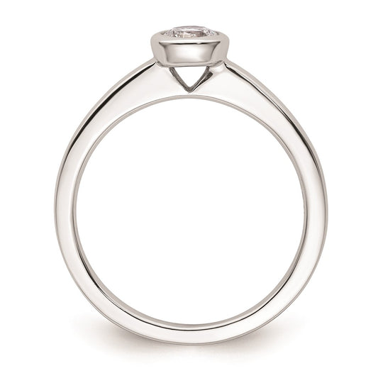 Buy Stylish 14K White Gold Engagement Ring Mounting - 1/3 Carat Bezel Set