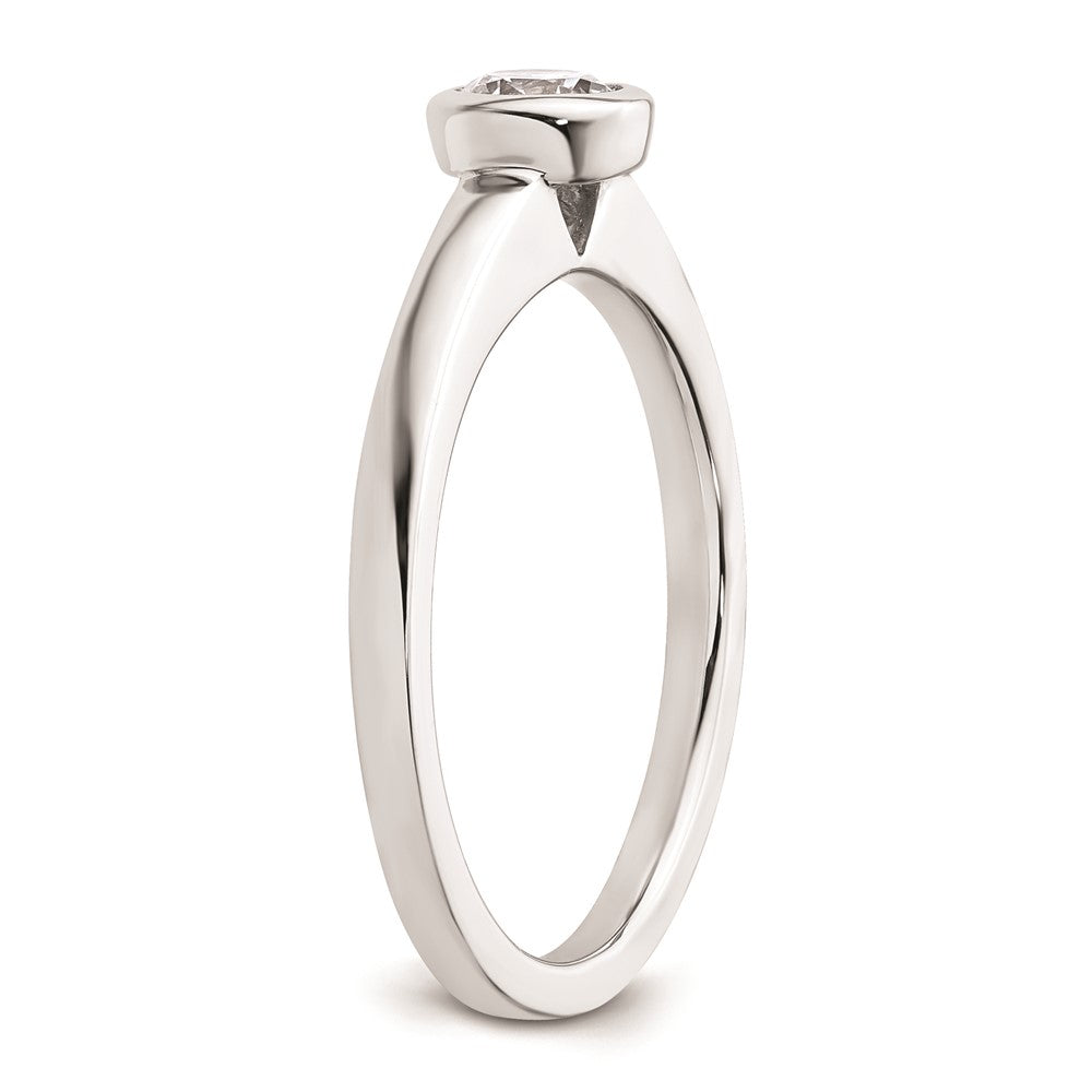 Buy Stylish 14K White Gold Engagement Ring Mounting - 1/3 Carat Bezel Set