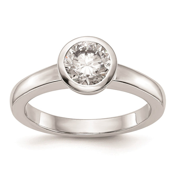 14K White Gold 1 Carat Solitaire Engagement Ring