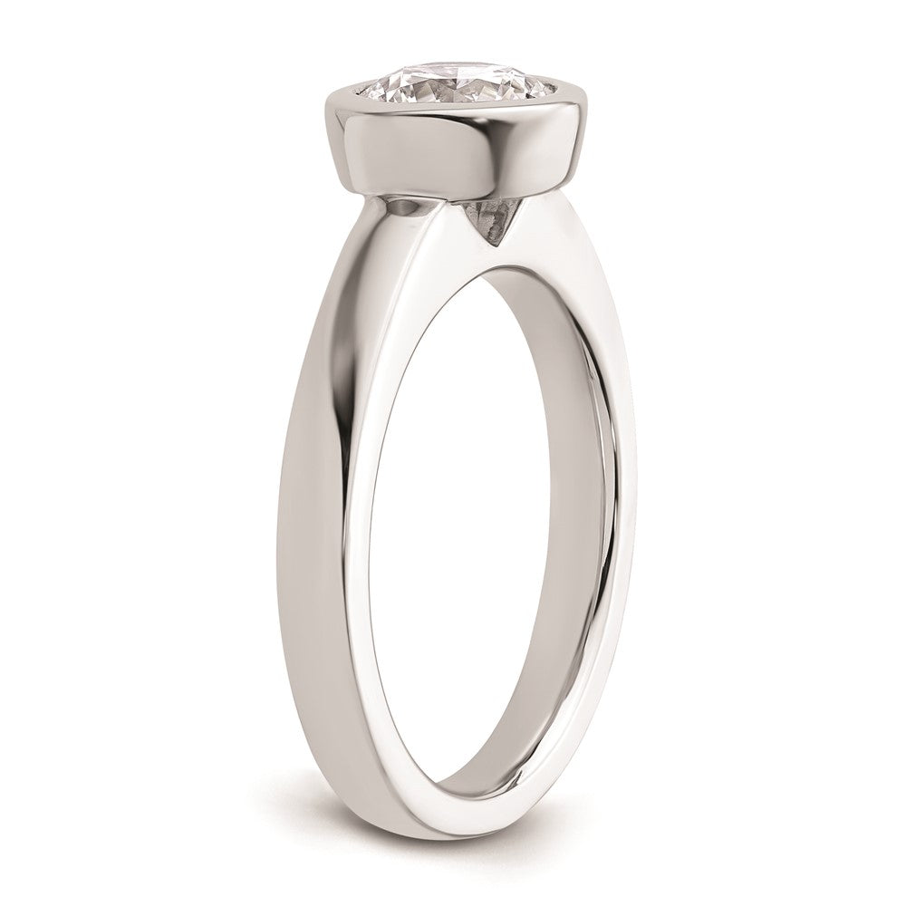 Buy 14K White Gold Bezel Set Engagement Ring Mounting - 1.25 Carat Luxury Design