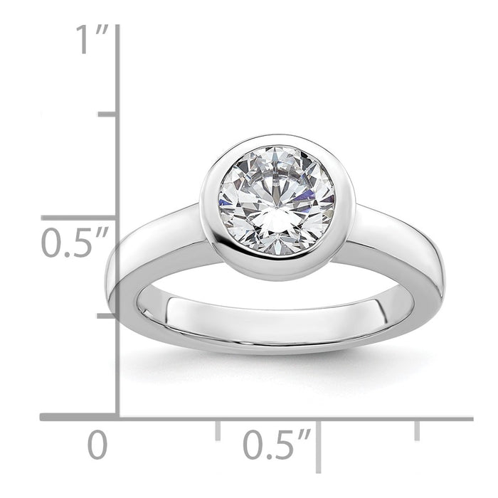 Exclusive 14K White Gold 1.5 Carat Solitaire Engagement Ring - Stylish Value-7
