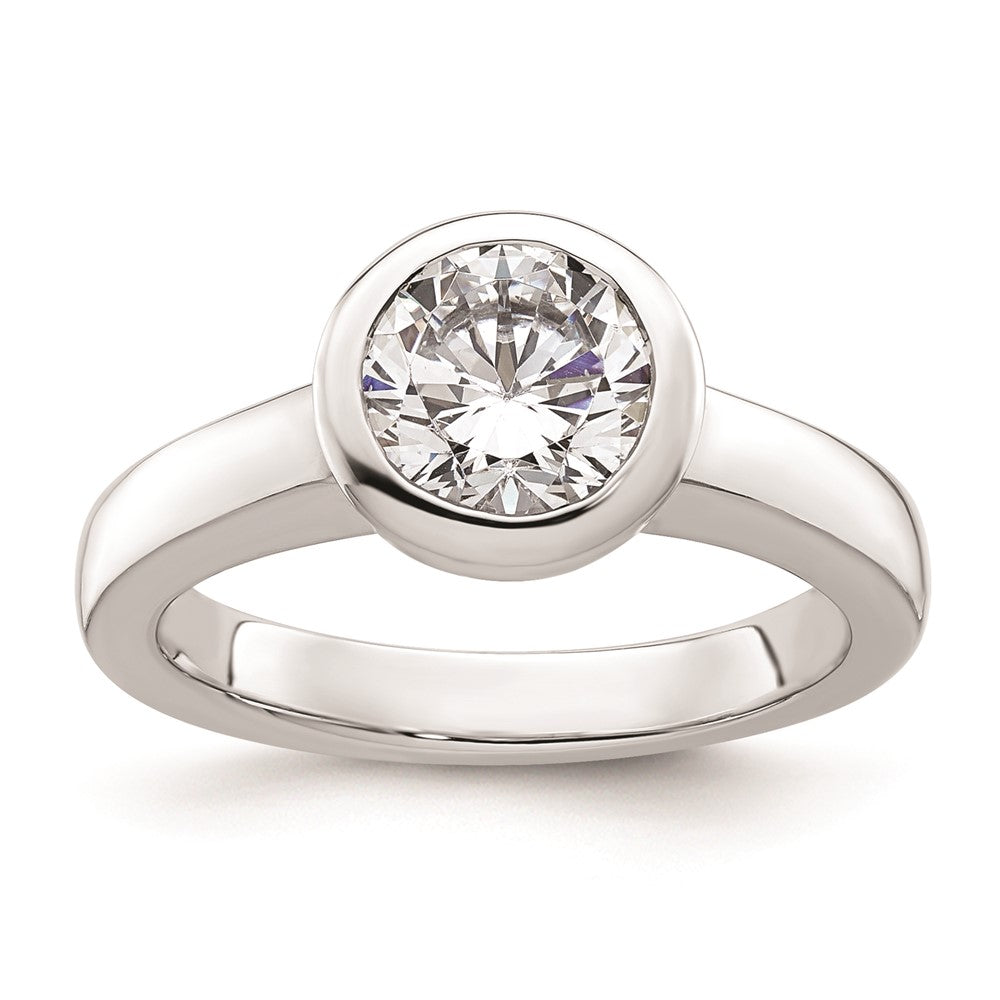 Exclusive 14K White Gold 1.5 Carat Solitaire Engagement Ring - Stylish Value