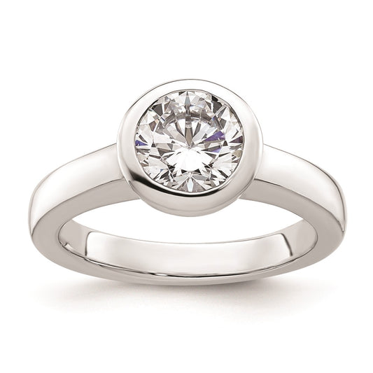 Exclusive 14K White Gold 1.5 Carat Solitaire Engagement Ring - Stylish Value