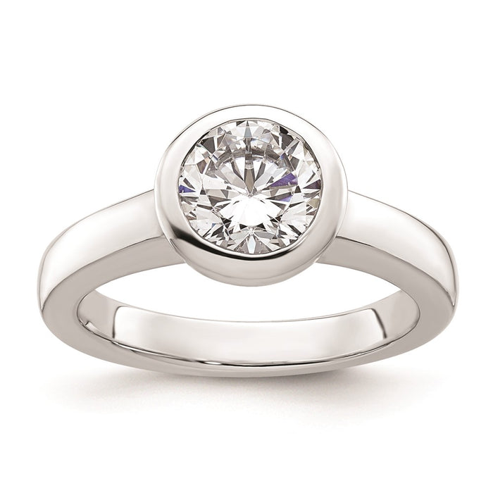 Exclusive 14K White Gold 1.5 Carat Solitaire Engagement Ring - Stylish Value-1