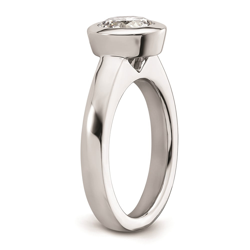 Buy Exclusive 14K White Gold 2 Carat Bezel Set Engagement Ring Setting 8.20mm
