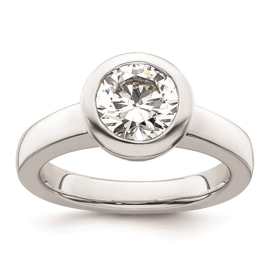 Buy Exclusive 14K White Gold 2 Carat Bezel Set Engagement Ring Setting 8.20mm