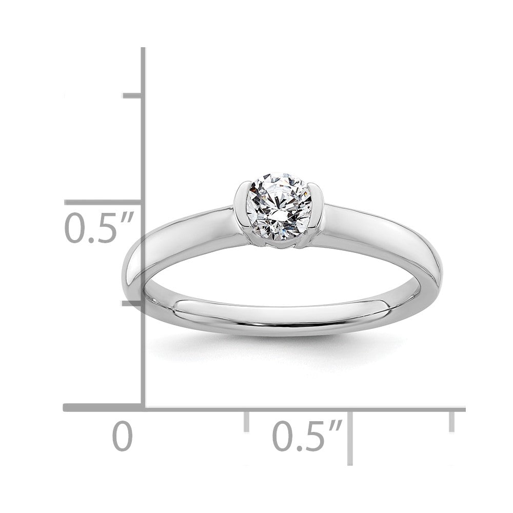 Order Stylish 14K White Gold 1/3 Carat Engagement Ring Setting (4.50mm)