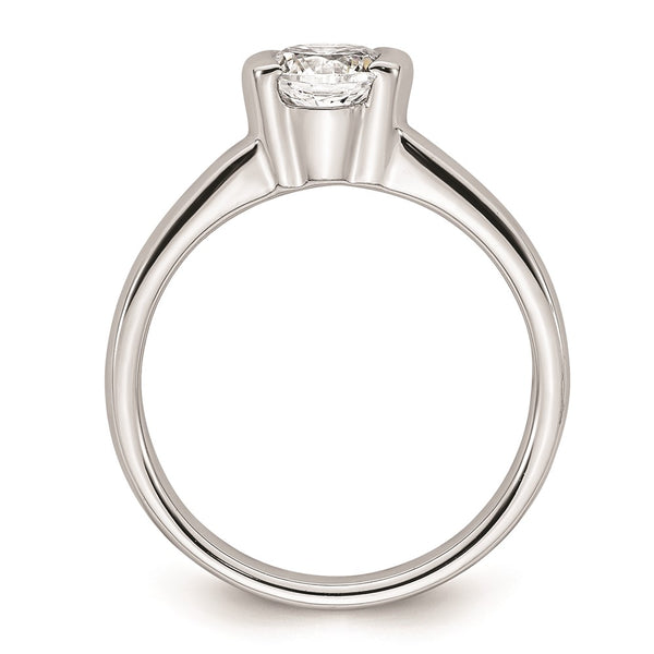 Buy Stylish 14K White Gold 3/4 Carat Half-Bezel Engagement Ring Setting 5.80mm
