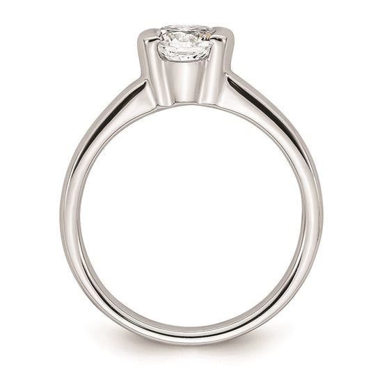 Buy Stylish 14K White Gold 3/4 Carat Half-Bezel Engagement Ring Setting 5.80mm