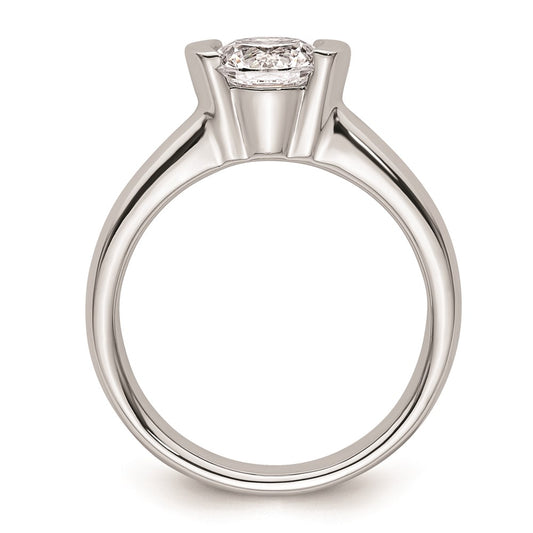Buy Exclusive 14K White Gold Half-Bezel Engagement Ring - 1.25 Carat Value