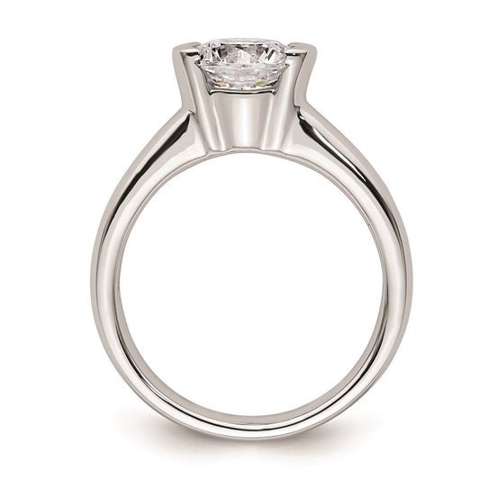 Buy Stylish 14K White Gold Half-Bezel Engagement Ring Setting, 1.5 Carat