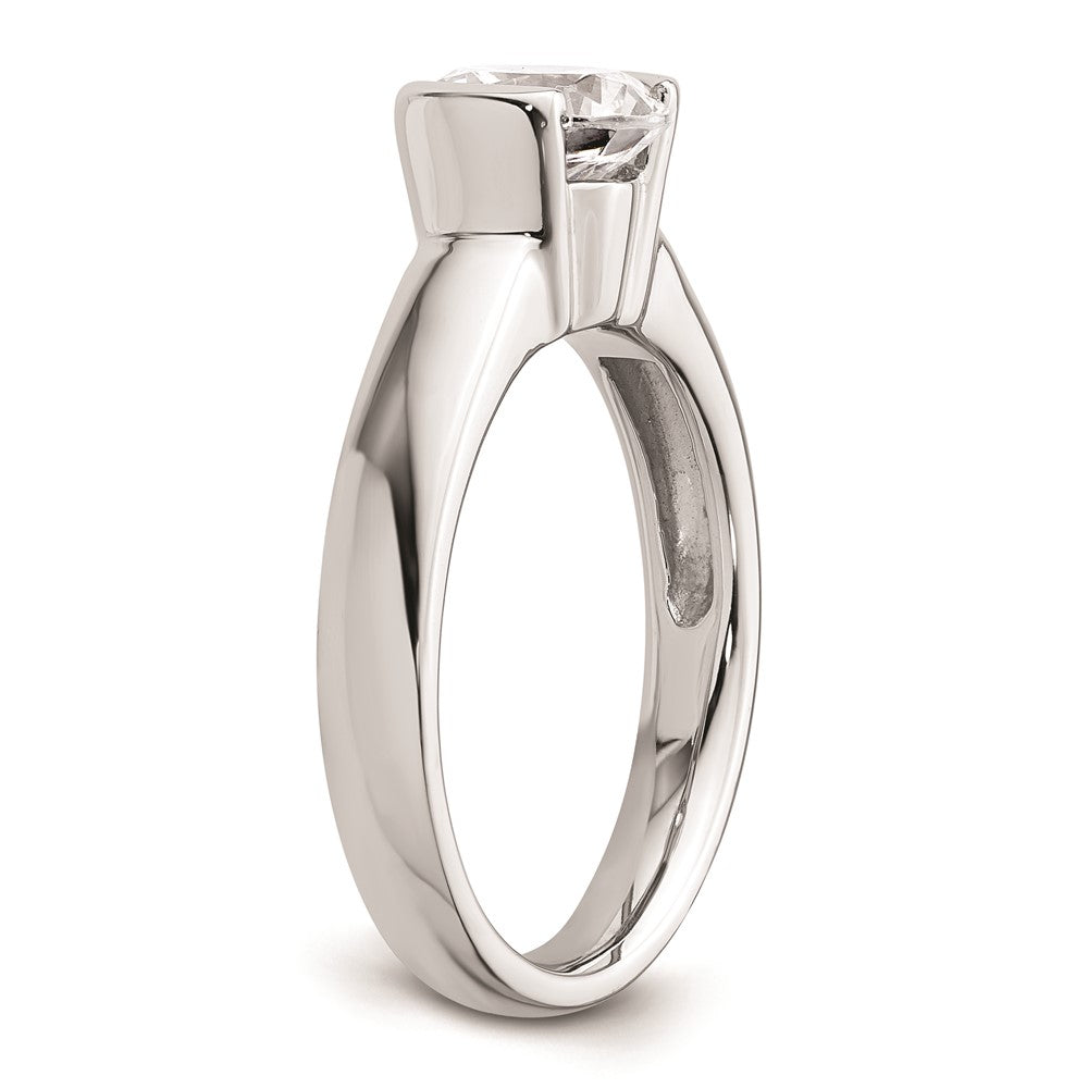 Buy Stylish 14K White Gold Half-Bezel Engagement Ring Setting, 1.5 Carat