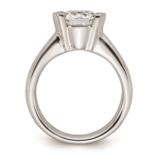 Buy Exclusive 14K White Gold 2 Carat Half-Bezel Engagement Ring Setting