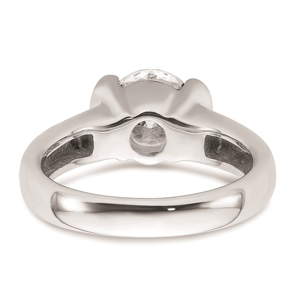Buy Exclusive 14K White Gold 2 Carat Half-Bezel Engagement Ring Setting