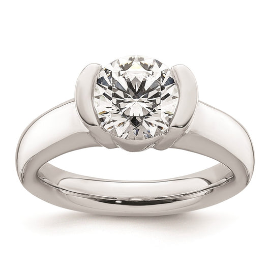 Buy Exclusive 14K White Gold 2 Carat Half-Bezel Engagement Ring Setting