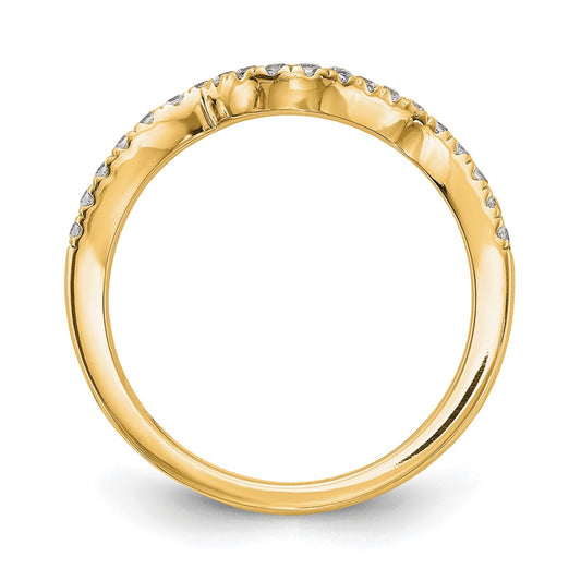 High-Quality 14K Yellow Gold Diamond Wedding Band - 1/5 Carat Value Offer