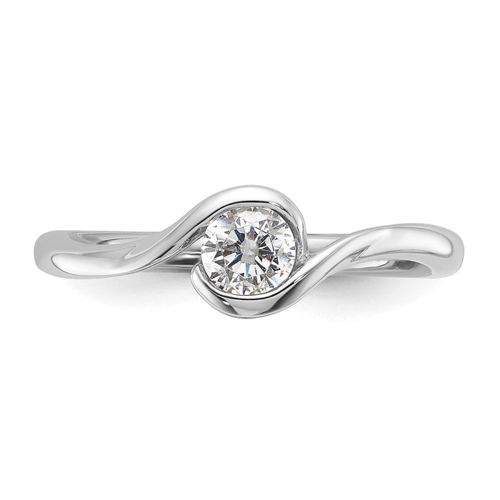 High-Quality 14K White Gold 1/3 Carat Engagement Ring Setting - Stylish & Affordable!-4