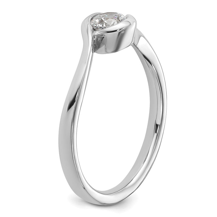 High-Quality 14K White Gold 1/3 Carat Engagement Ring Setting - Stylish & Affordable!-7