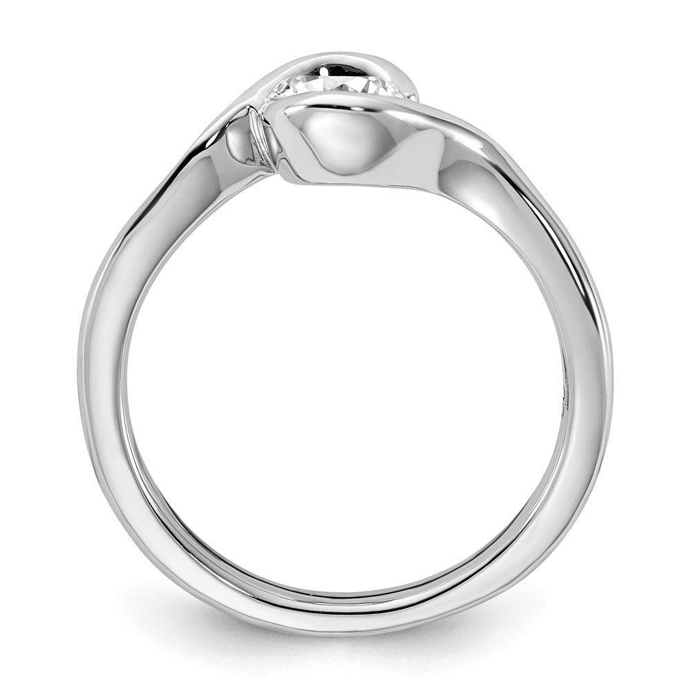 Buy Stylish 14K White Gold 1/2 Carat Bypass Engagement Ring Setting 5.20mm