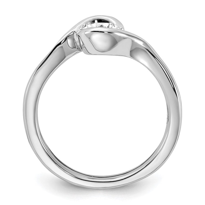Buy Stylish 14K White Gold 1/2 Carat Bypass Engagement Ring Setting 5.20mm-8