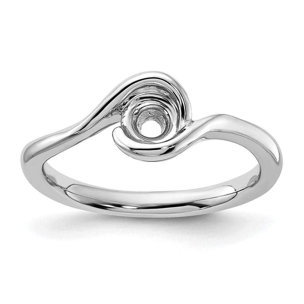 Buy Stylish 14K White Gold 1/2 Carat Bypass Engagement Ring Setting 5.20mm