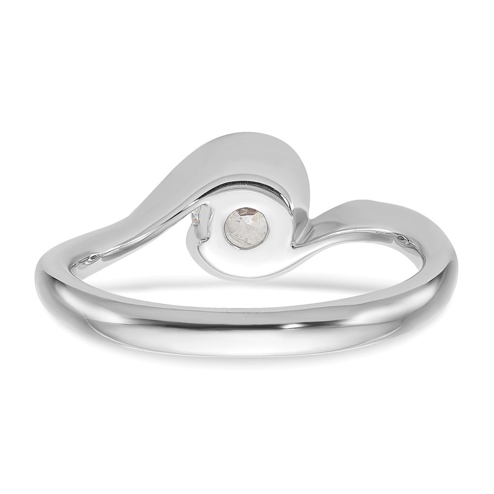 High-Quality 14K White Gold 3/4 Carat Half-Bezel Engagement Ring - Stylish Value
