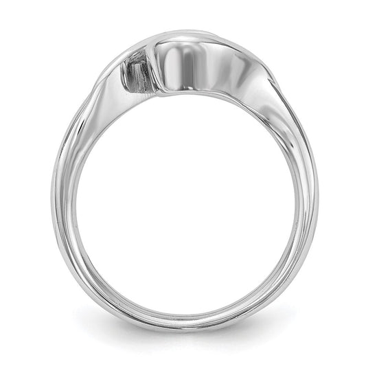 Buy Stylish 14K White Gold 1/4 Carat Half-Bezel Engagement Ring Setting