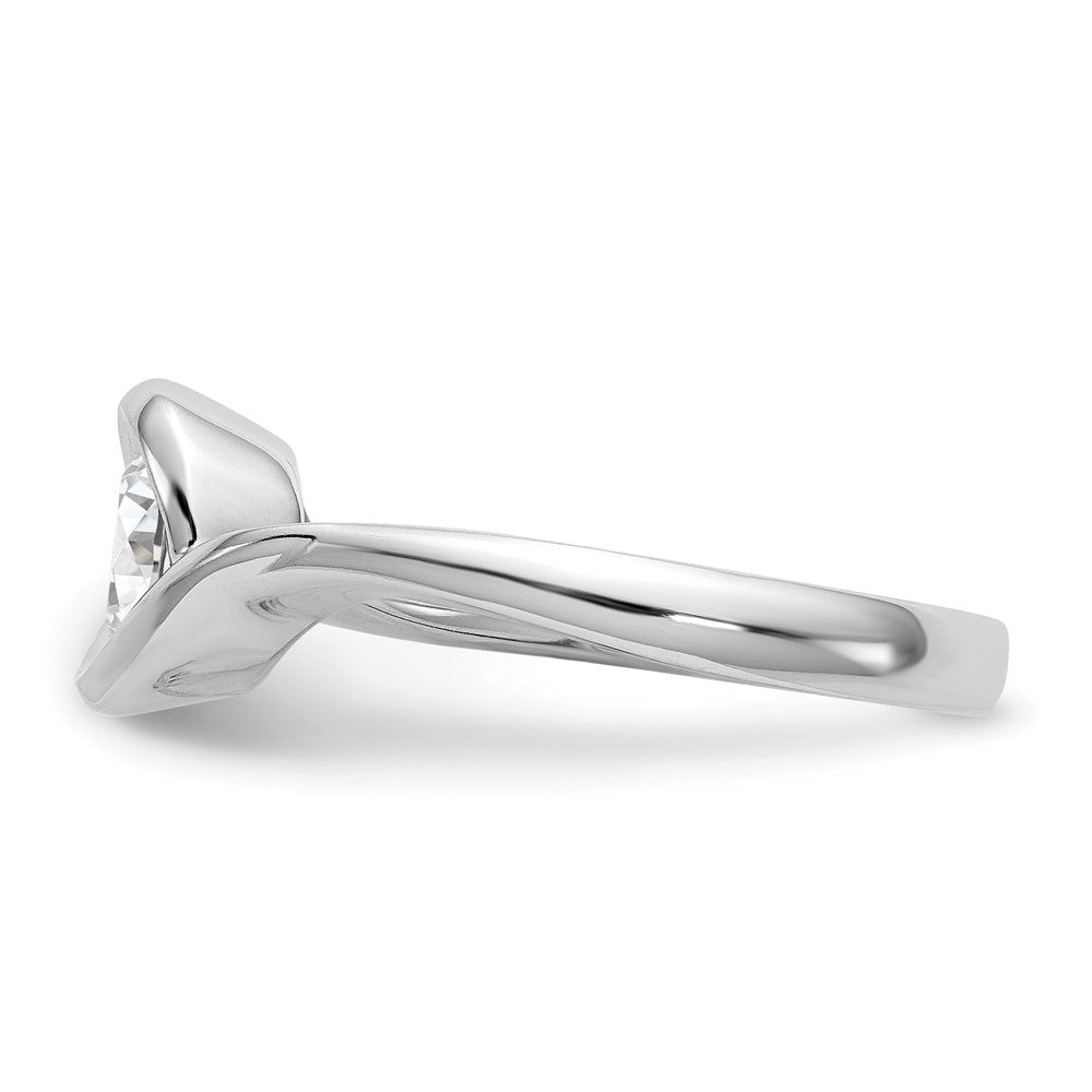 Buy Stylish 14K White Gold 1/2 Carat Bypass Engagement Ring Setting 5.20mm